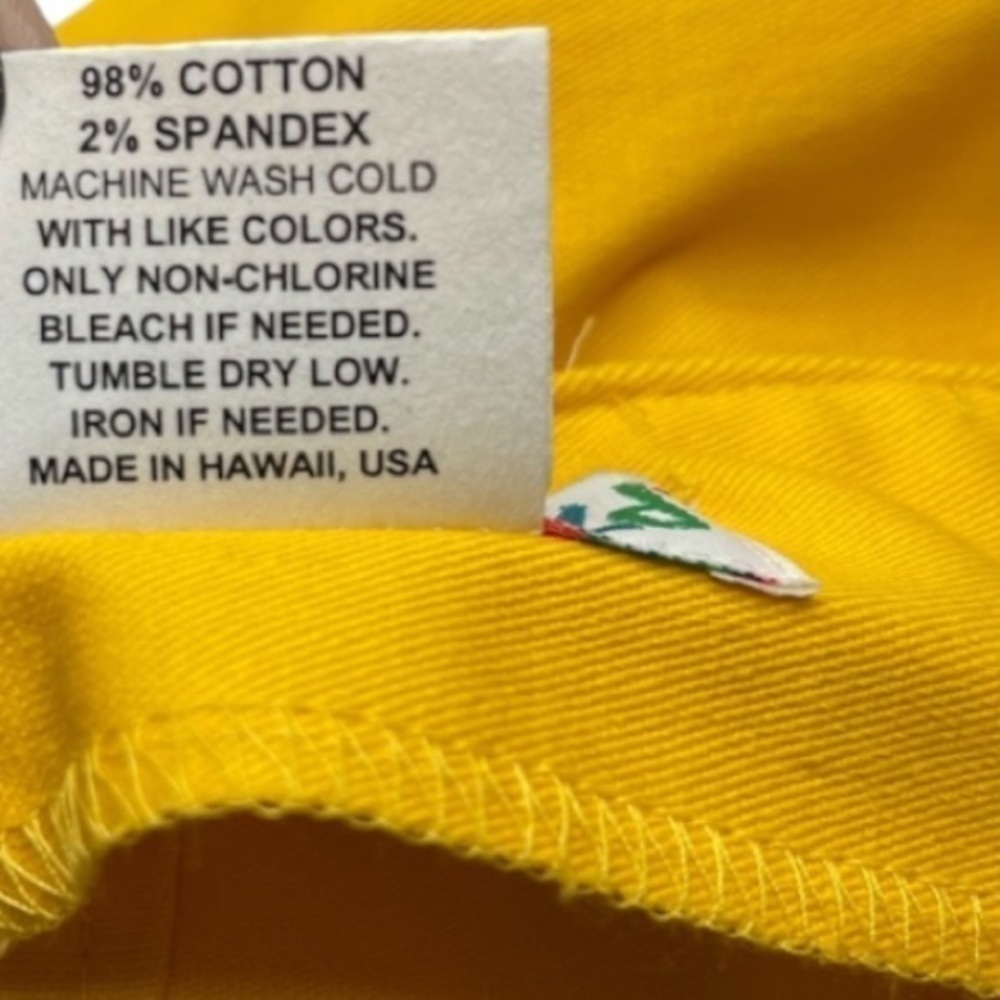 NEW JAMS WORLD Retro Yellow Dandelion Cotton Stretch Mini Skirt w/Pockets Size 8 - Picture 10 of 10
